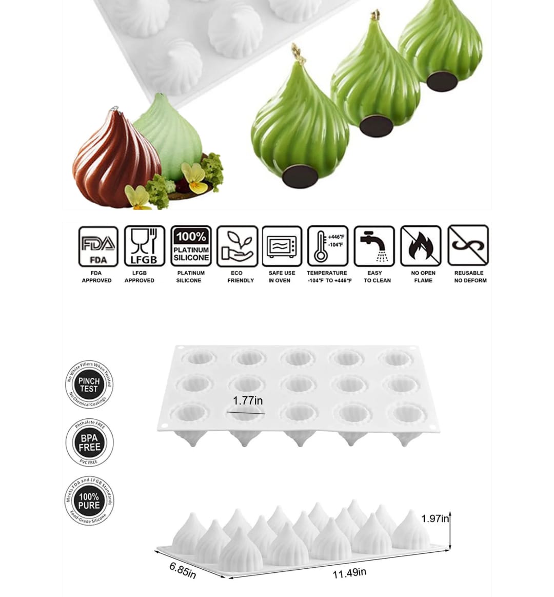 15 Cavity Modak Mould 0041