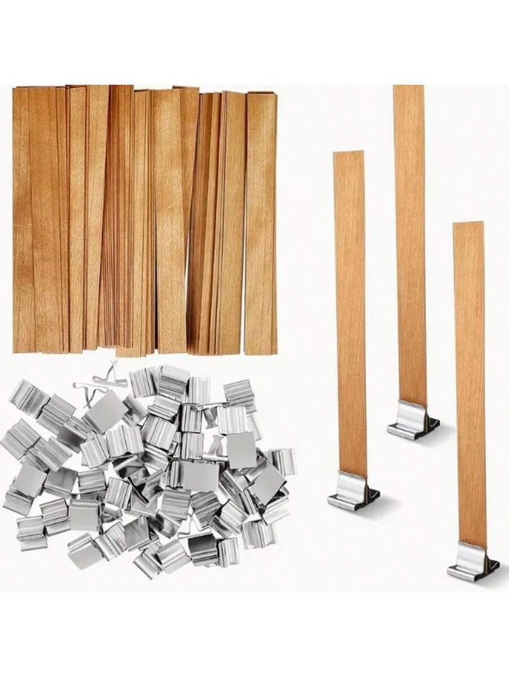 WOODEN WICKS WITH METAL SUSTAINER (13*130*1MM)
