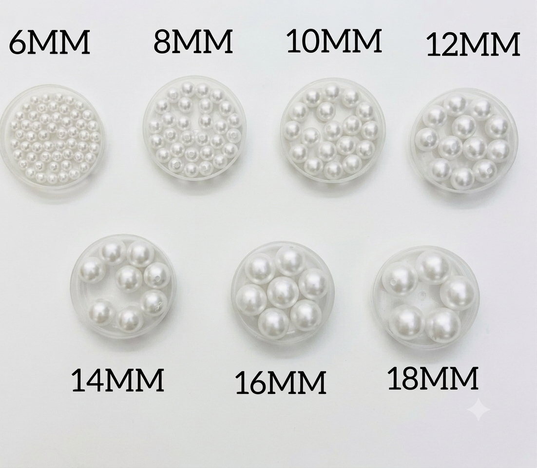 Pearl Beads - White 100GRAM