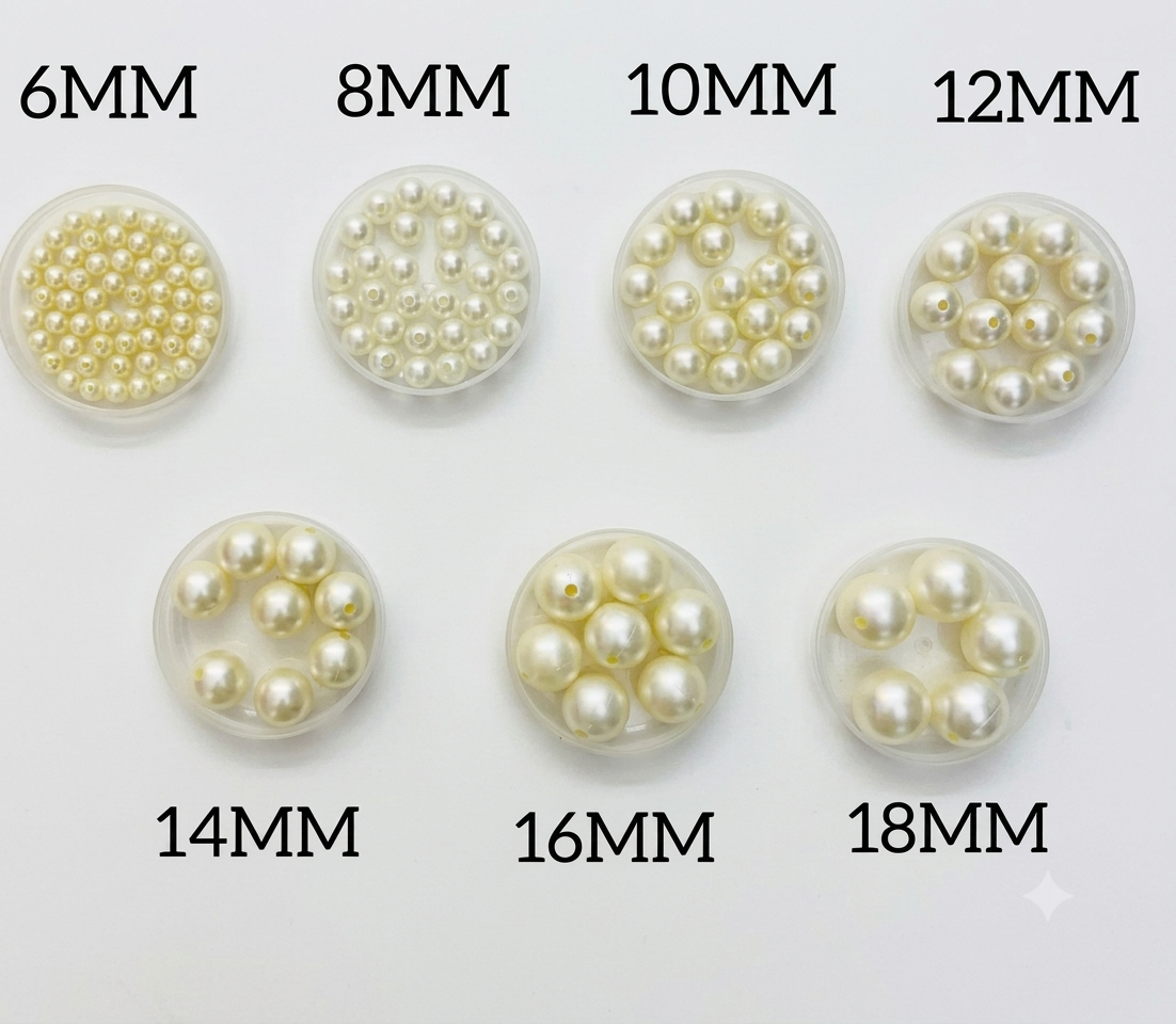 Pearl Beads - White 100GRAM