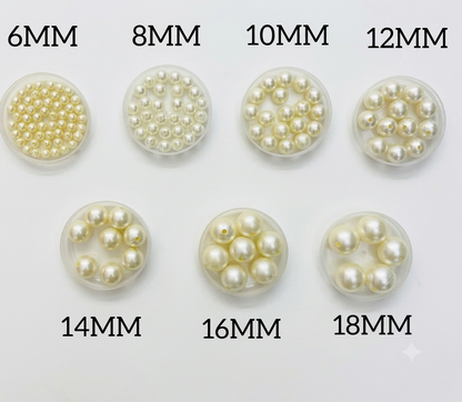 Pearl Beads - White 100GRAM