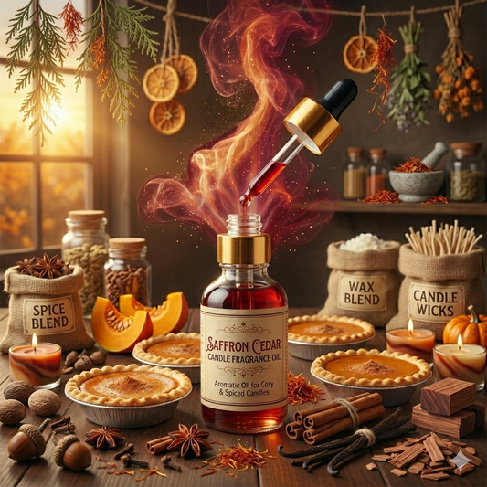 SAFFRON CEDAR CANDLE FRAGRANCE PREMIUM