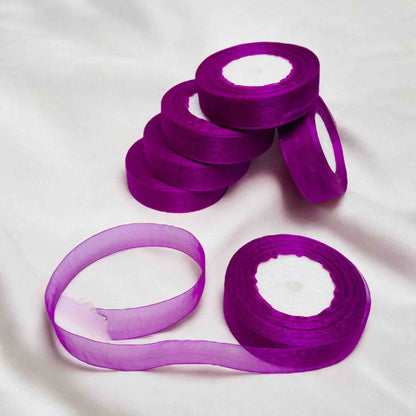 One Inch Multi Color Organza Ribbon(38 Yard)