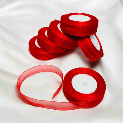 One Inch Multi Color Organza Ribbon(38 Yard)