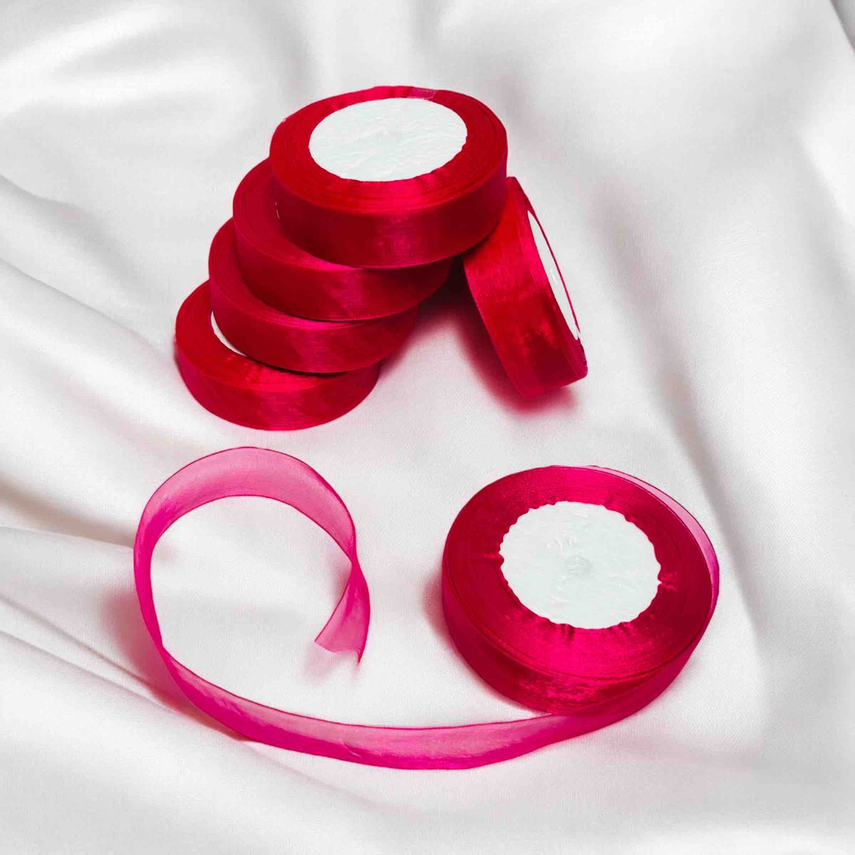 One Inch Multi Color Organza Ribbon(38 Yard)