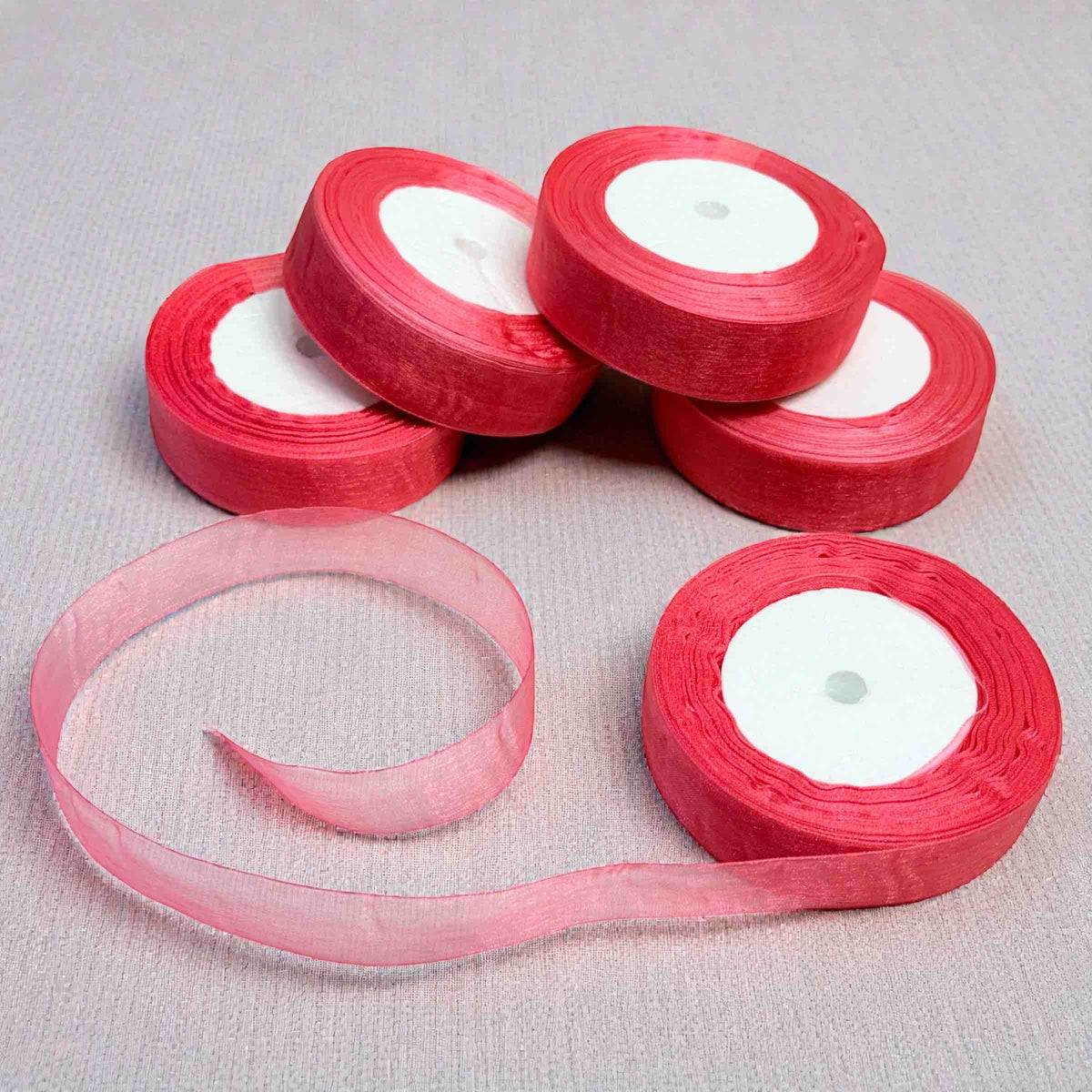One Inch Multi Color Organza Ribbon(38 Yard)