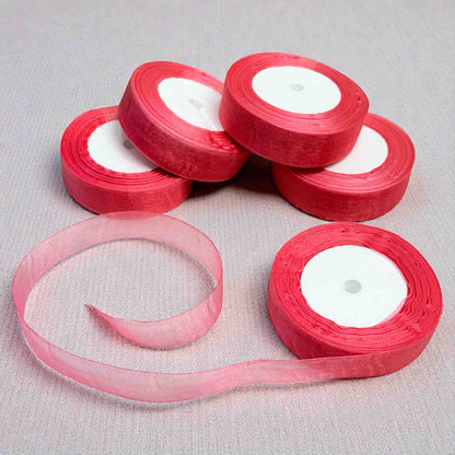 One Inch Multi Color Organza Ribbon(38 Yard)