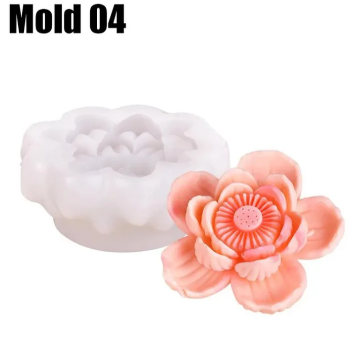 4 Style Lotus Flower Mould 0123
