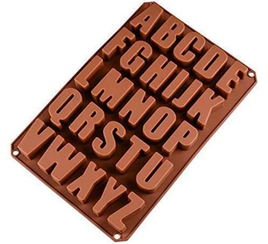 Big A to Z ABCD Alphabet Silicone Mold 0149