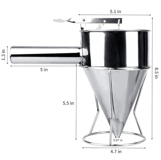 Stainless Steel Pouring Funnel 600 ml Capacity