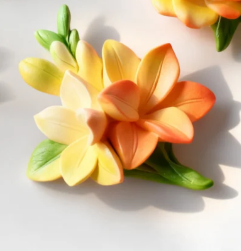 Firangipani Flower Bouquet Silicon Mold for resin,Candle,Soapand Fondant Crafts 0156