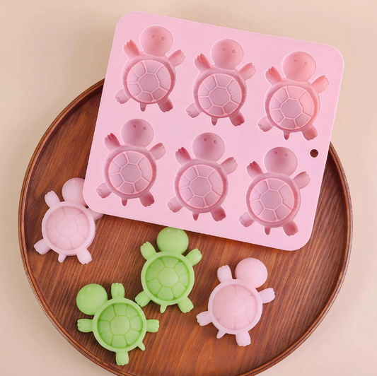 6 Cavity Turtle-Shaped Silicone Mold Baking Tool Drip Cake Mold Soft Candy Jelly Chocolate Mold 0157