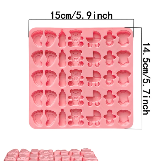 35 cavity baby shower embed mould 0160