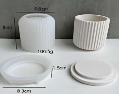 CONCRETE JAR CANDLE LINE MOLD 0215