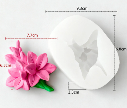 Firangipani Flower Bouquet Silicon Mold for resin,Candle,Soapand Fondant Crafts 0156