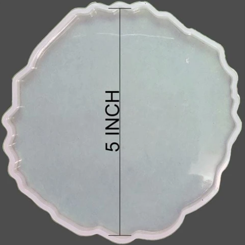 4" Round Agate Coaster Mould 0168