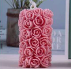 ROSE PILLAR CANDLE MOLD 0176