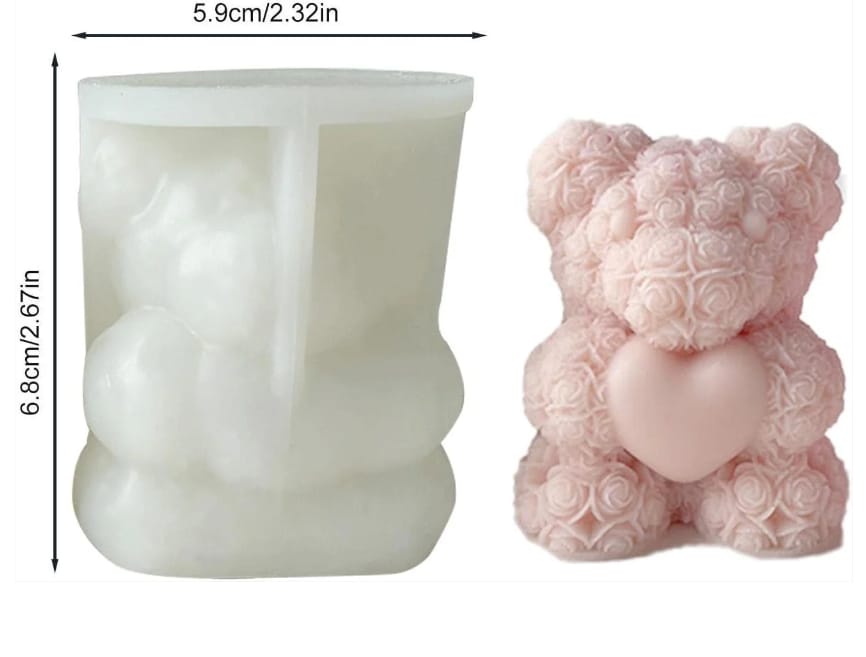 Teddy Heart Mould 0028