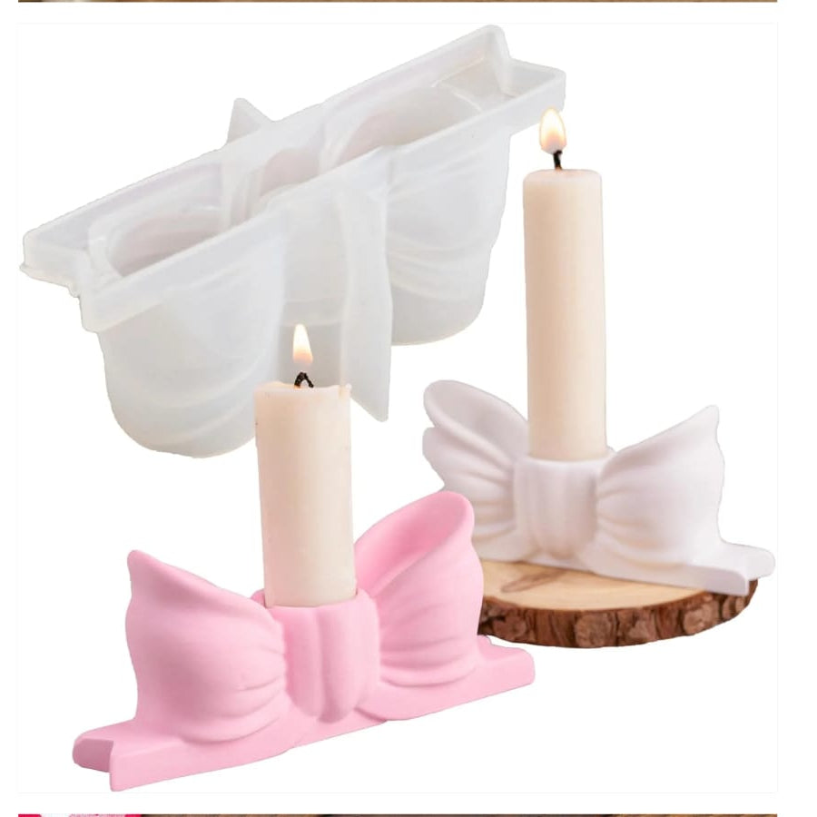 Bow Candle Holder Mould 0064