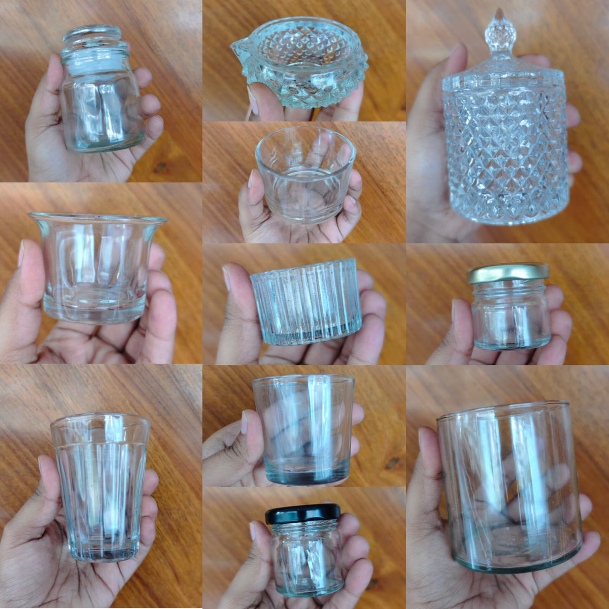 SET OF 11 GLASS JAR