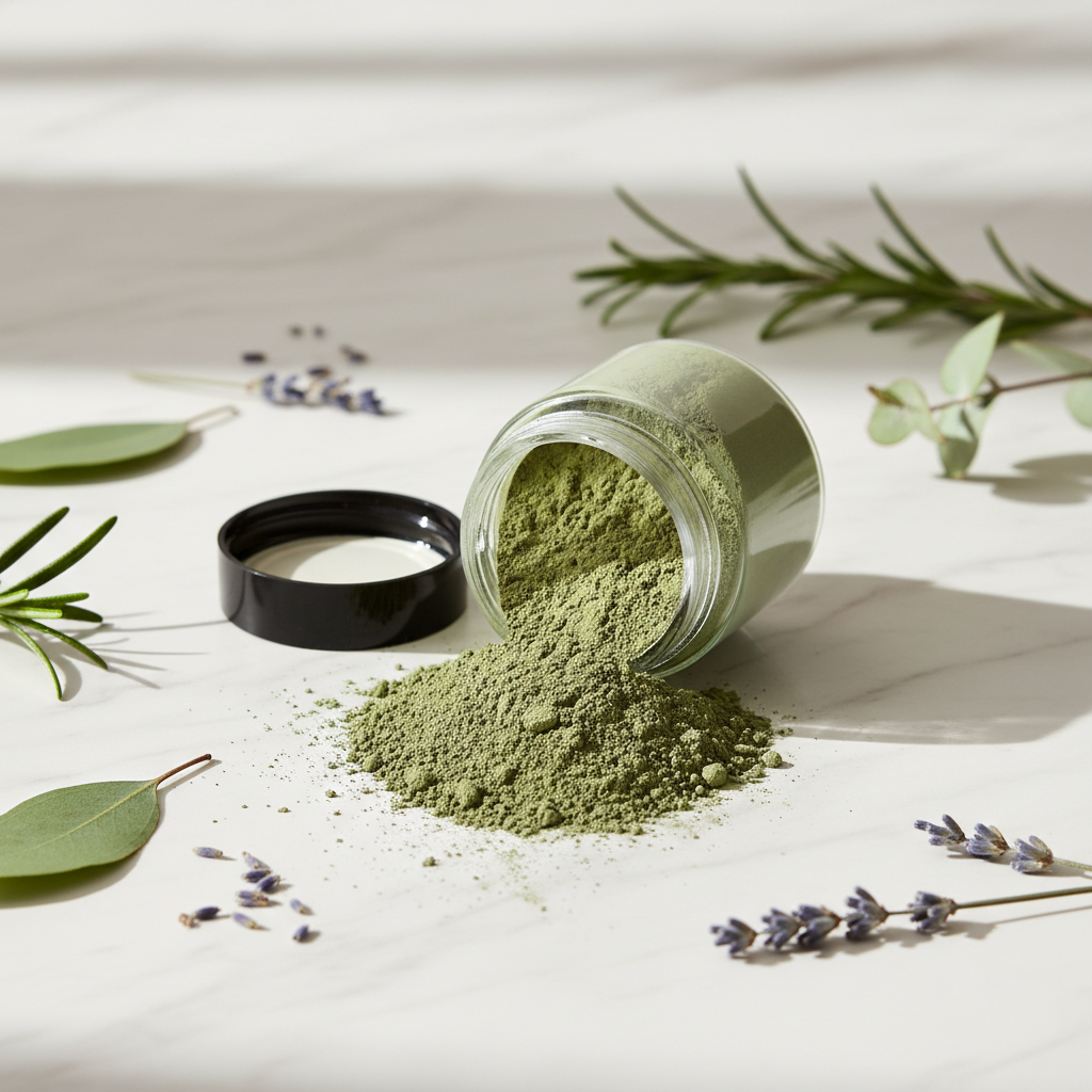 French Green Clay Powder For Skin For Face Skin Whitening, Face Skin & Hair Care Dry Pack