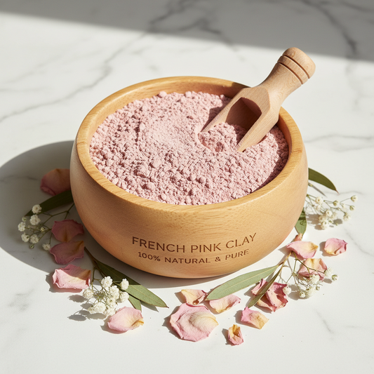 French Pink Clay Face Mask for sensitive & mature skin – 100% Natural & Pure
