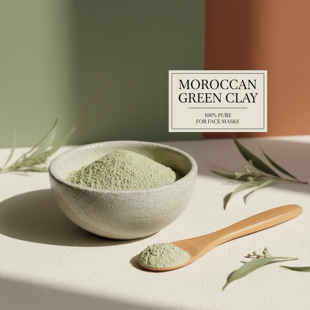 Moroccan Green Clay 100% Pure, For Face Masks