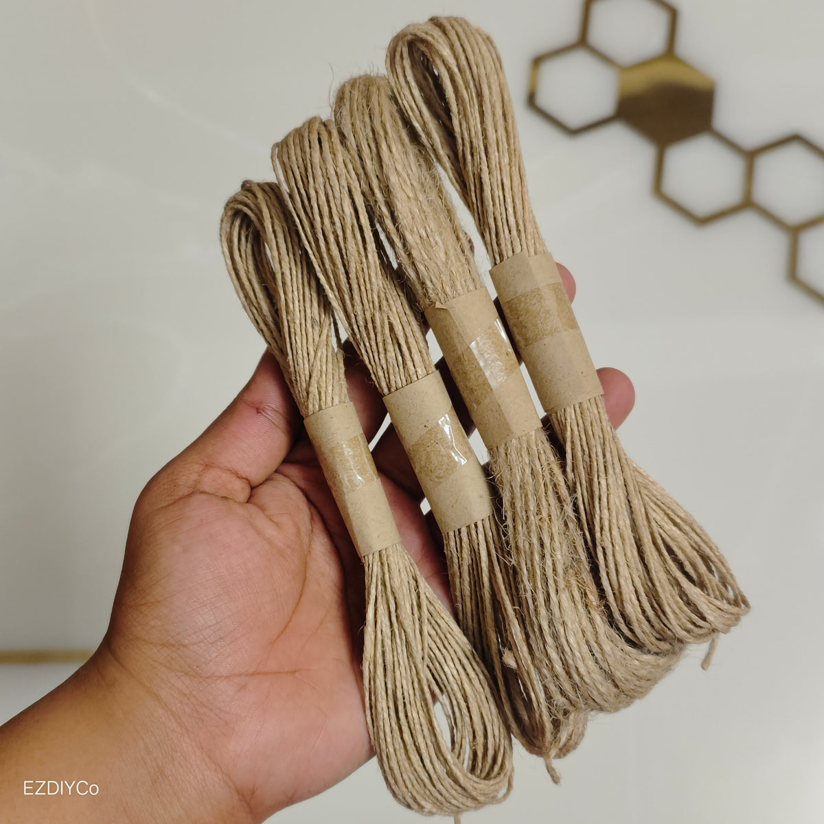 Brown Thin Jute Rope 10m Pack Of 4